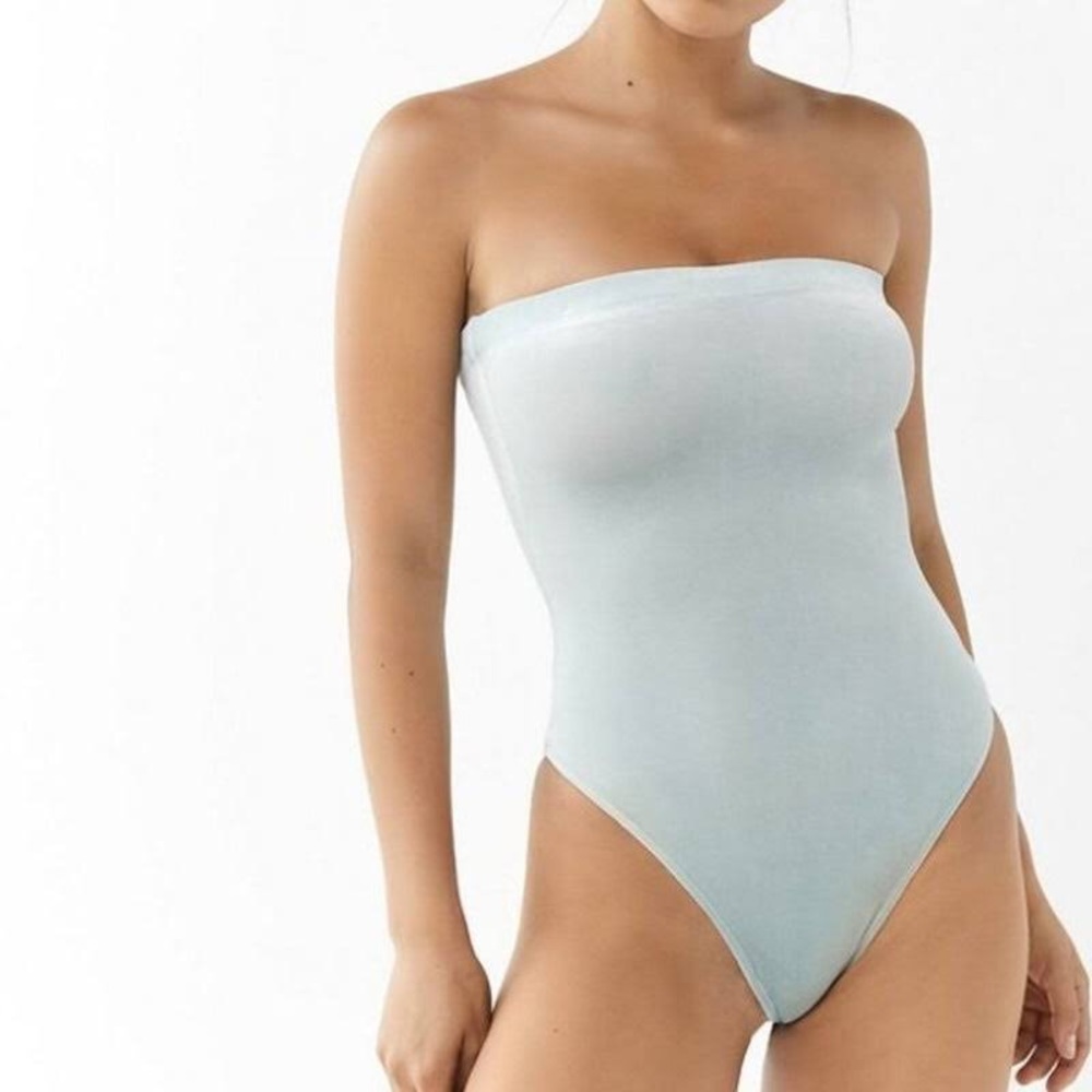 UO Out from Under Velvet Strapless Bodysuit